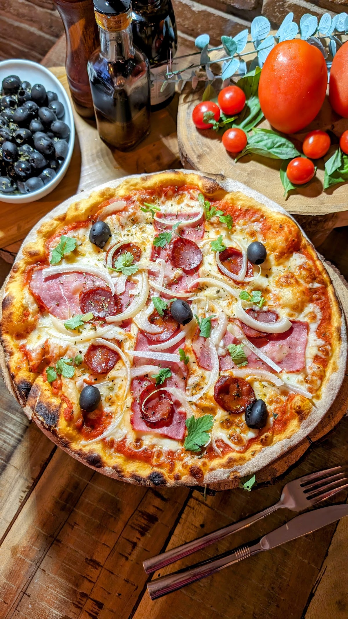 Wood-fired pizza