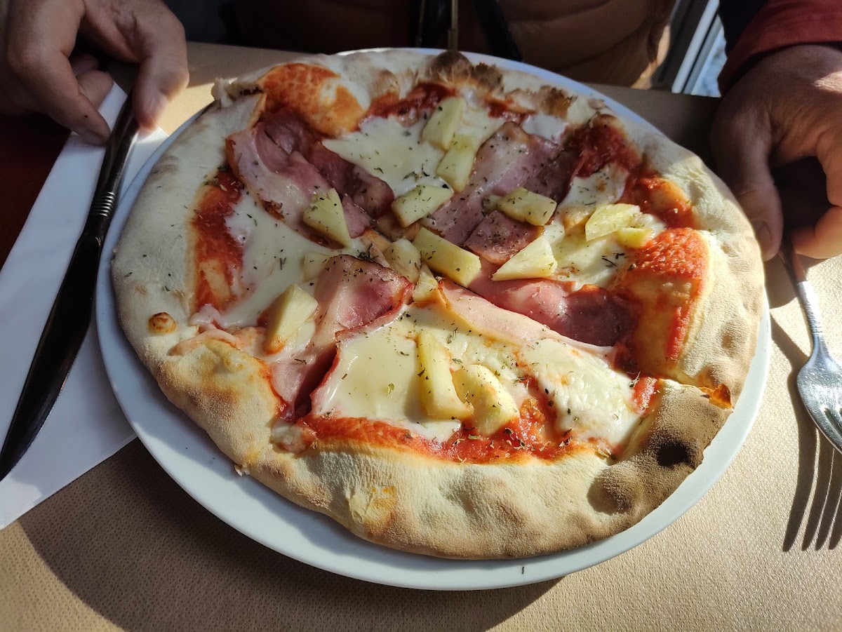 Pizza and salad
